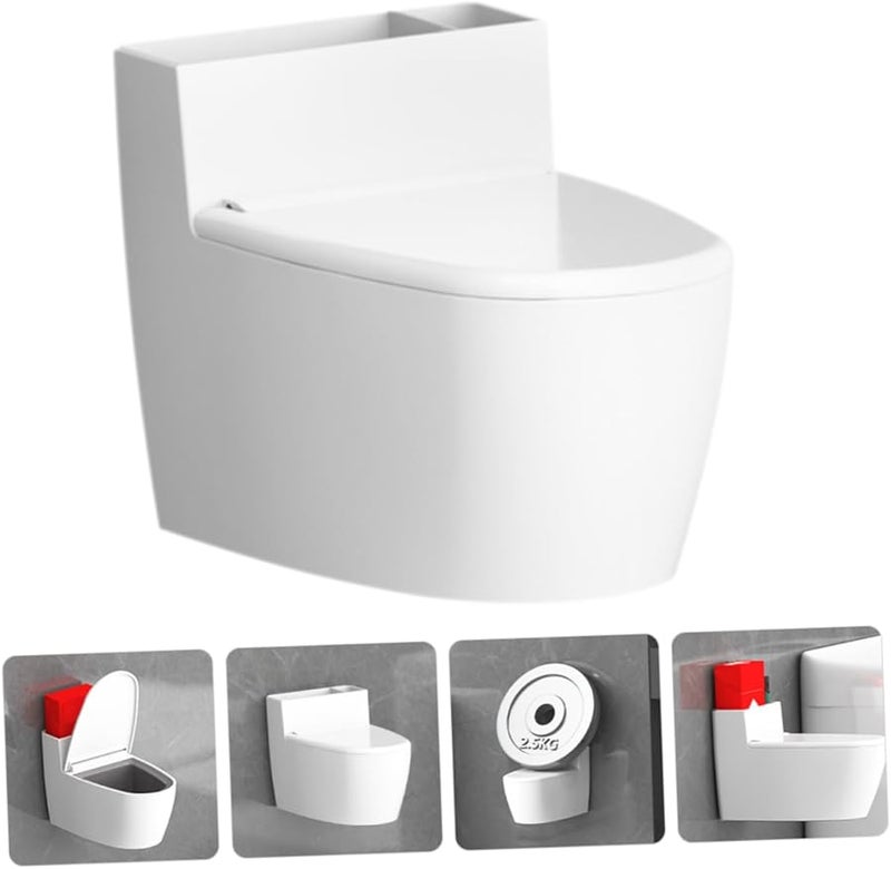 Wall Mounted Toilet Shaped Ashtray With Lid For Bathroom Home Office Bar Kitchen - Image 3